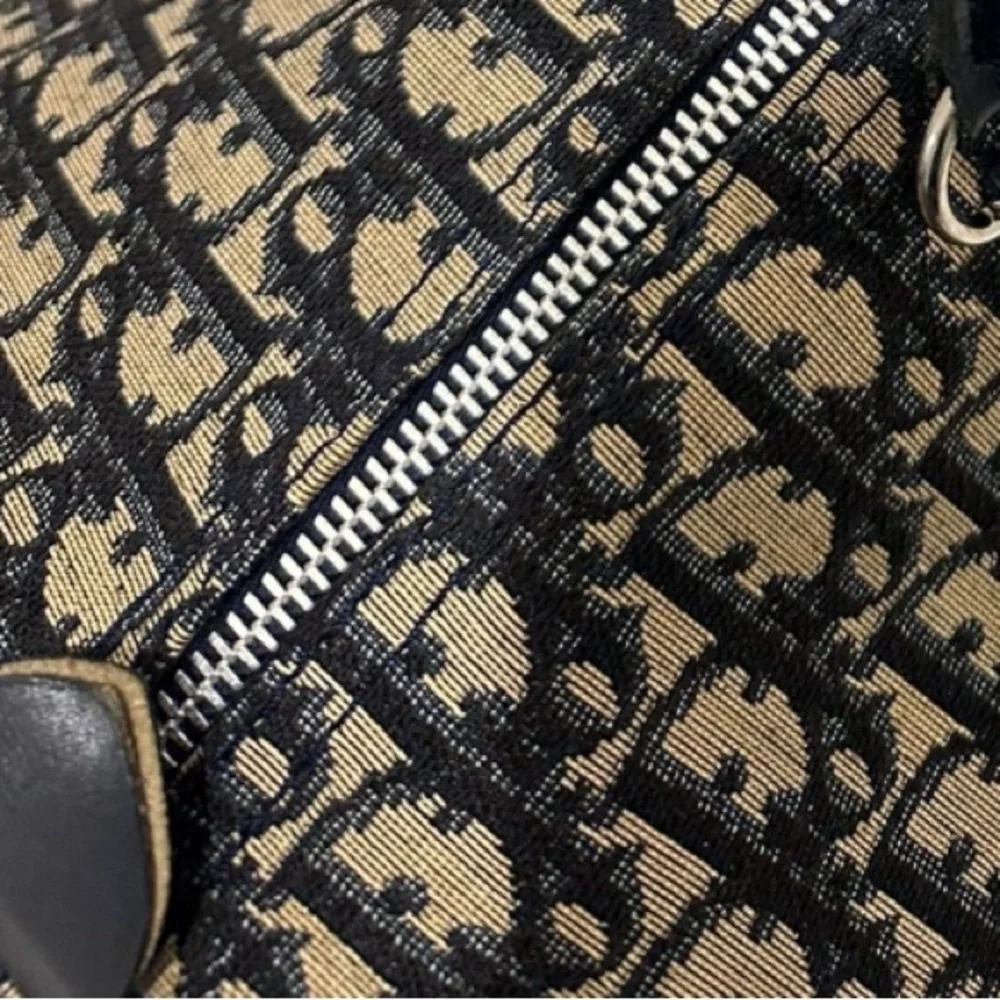 Vintage dior blue and Tan Monogram bowling / Boston bag! - Picture 5 of 15